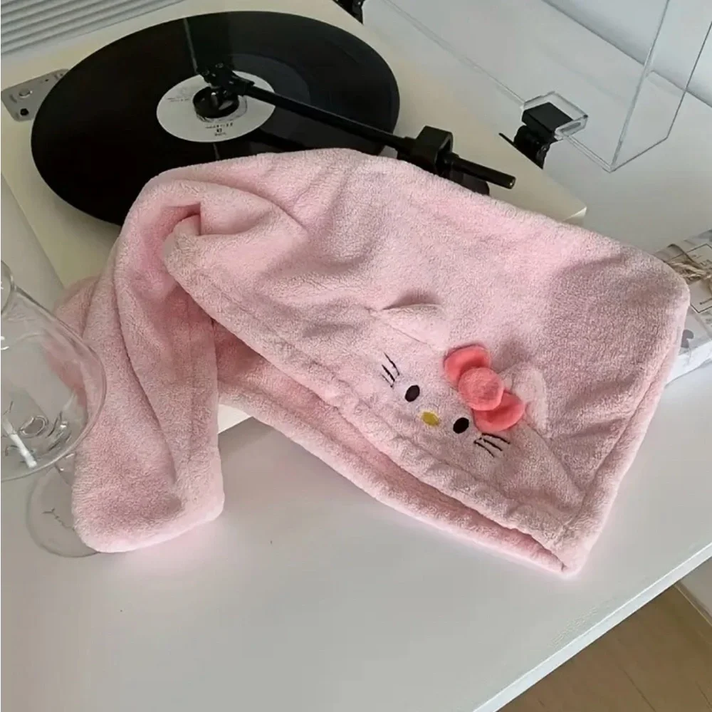 {NEW} Kawaii Quick Dry Hair Towel Pink One Size
